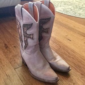 Blush Pink Frye Boots